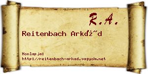 Reitenbach Arkád névjegykártya