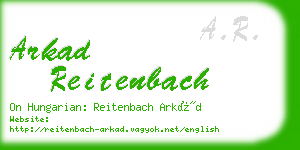 arkad reitenbach business card
